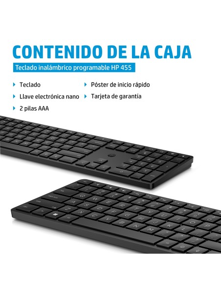 Teclado inalámbrico programable 455 Teclado inalámbrico programable 455