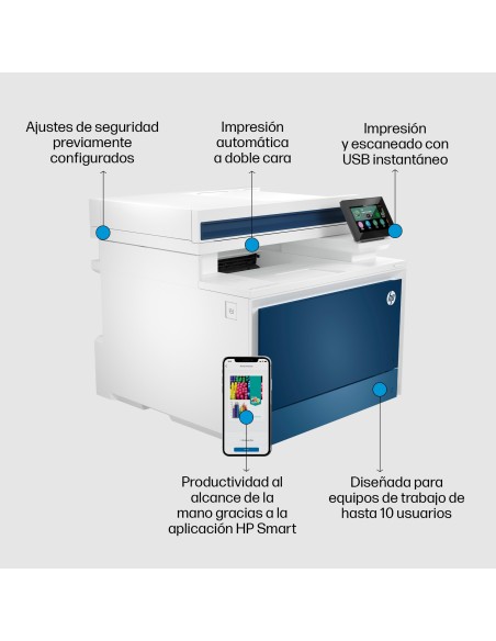 Color LaserJet Pro Impresora multifunción 4302dw, Color, Impresora para Pequeñas y medianas empresas, Impresión, copia, escáner