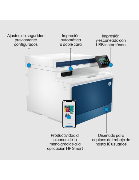 Color LaserJet Pro Impresora multifunción 4302fdn, Color, Impresora para Pequeñas y medianas empresas, Imprima, copie, escanee 