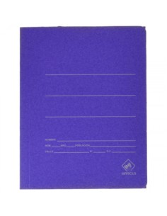 CARPETA CARTON AZUL 500 GR./M2. CUARTO GOMA SENCILLA MARIOLA 1040