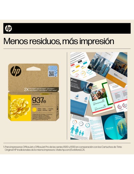 Cartucho de Tinta Original EvoMore 937e amarilla