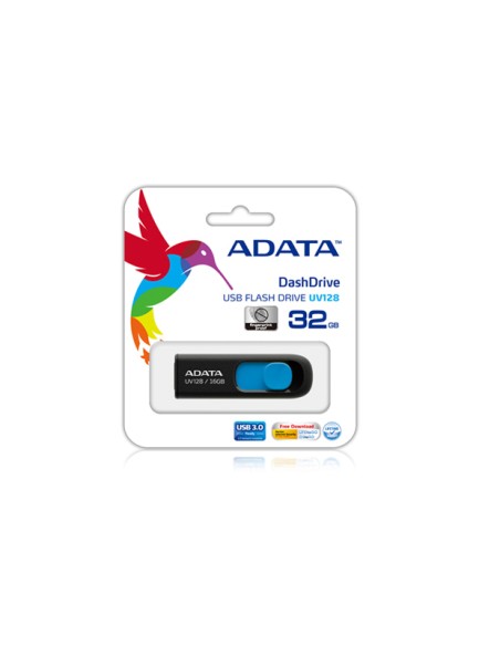 DashDrive UV128 128GB unidad flash USB USB tipo A 3.2 Gen 1 (3.1 Gen 1) Negro, Azul