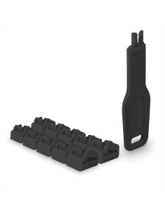 47891 bloqueador de puerto Bloqueador de puerto + clave RJ-45 Negro Acrilonitrilo butadieno estireno (ABS) 10 pieza(s)