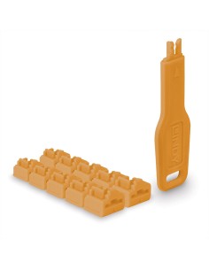 47897 bloqueador de puerto Bloqueador de puerto + clave RJ-45 Naranja Acrilonitrilo butadieno estireno (ABS) 10 pieza(s)