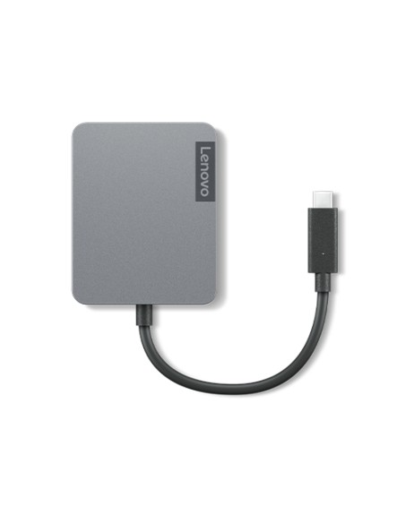 4X91A30366 base para portátil y replicador de puertos Alámbrico USB 2.0 Type-C Gris