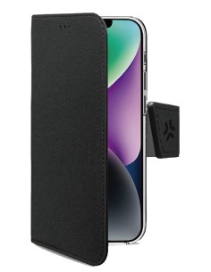 WALLY funda para teléfono móvil 15,5 cm (6.1") Funda cartera Negro