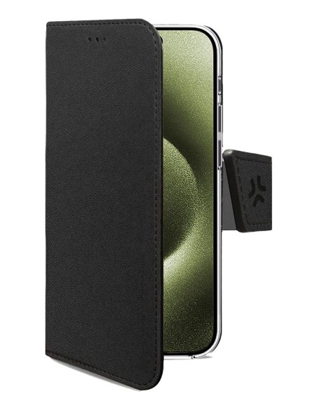 WALLY funda para teléfono móvil 16 cm (6.3") Funda cartera Negro