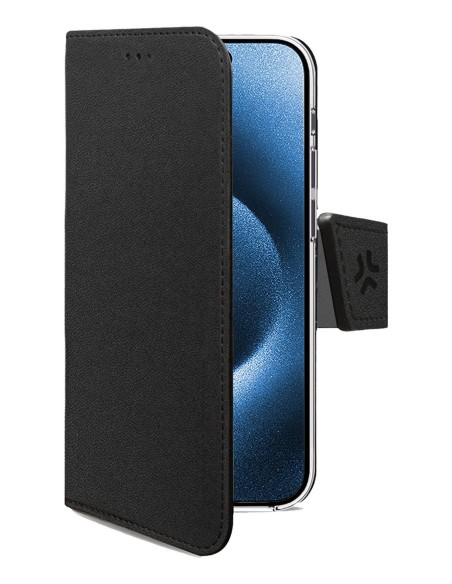 WALLY funda para teléfono móvil 16 cm (6.3") Funda cartera Negro