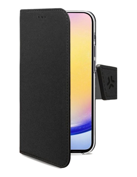 WALLY funda para teléfono móvil 17 cm (6.7") Funda cartera Negro