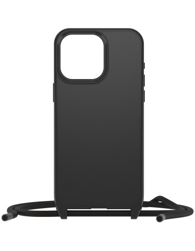 React Series Necklace MagSafe para iPhone 15 Pro Max with Strap, Black