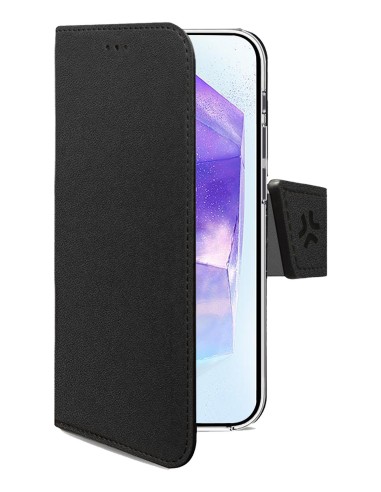 WALLY funda para teléfono móvil 17 cm (6.7") Funda cartera Negro