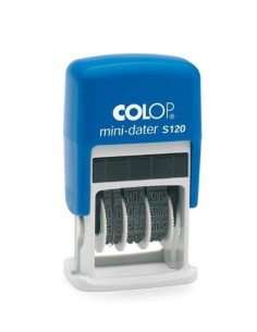 COLOP SELLO S 120 4MM CATALAN AZUL/NEGRA