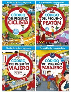 Circulacion vial con pegatinas