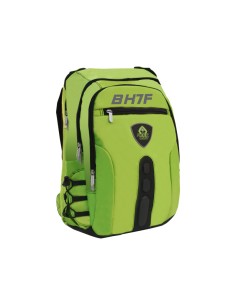 BK7F mochila Negro, Verde Imitación piel, Nylon