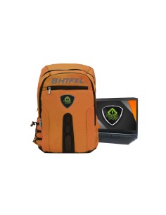 BK7F mochila Negro, Naranja Imitación piel, Nylon