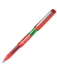 PILOT ROLLER GREEN-BALL 0,7 BEGREEN TINTA LÍQUIDA ROJO - Pack de 10 unidades