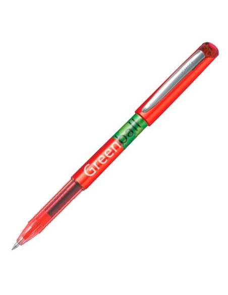PILOT ROLLER GREEN-BALL 0,7 BEGREEN TINTA LÍQUIDA ROJO - Pack de 10 unidades