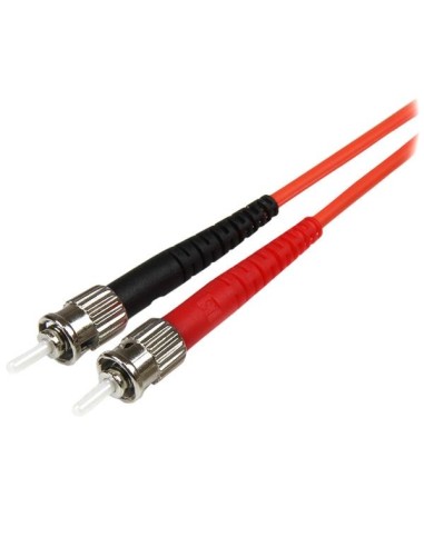 Cable Adaptador de Red de 5m Multimodo Dúplex Fibra Óptica LC-ST 50/125 - Patch Duplex