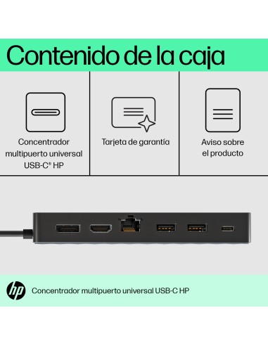 Concentrador multipuerto universal USB-C