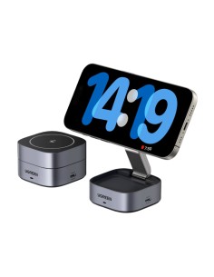 35278 cargador de dispositivo móvil Auriculares, Smartphone Gris Corriente alterna, USB Cargador inalámbrico Carga rápida Interi