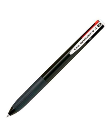 PILOT BOLIGRAFO SUPERGRIP G 4 COLORES TINTA CUERPO NEGRO -12U-