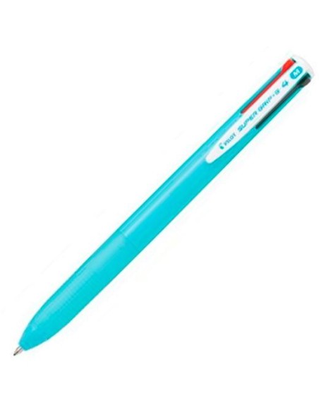 PILOT BOLIGRAFO SUPERGRIP G 4 COLORES TINTA CUERPO AZUL CLARO -12U-