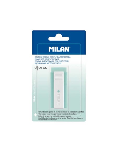 BL. GOMA BORRAR MILAN +EDITION ANTIBAC. TURQ - Pack de 12 unidades