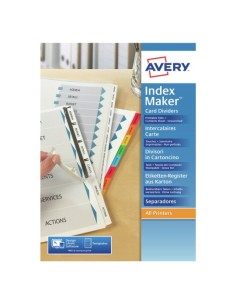 01732061 lengüeta de índice Separador en blanco con pestaña Cartón
