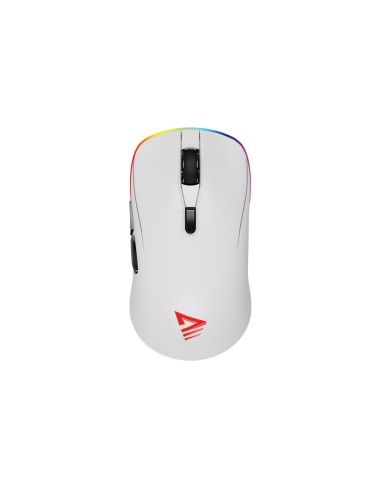 RIFT WHITE gaming mouse RGB Dual Mode ratón Juego mano derecha Bluetooth + USB Type-C Óptico 10000 DPI