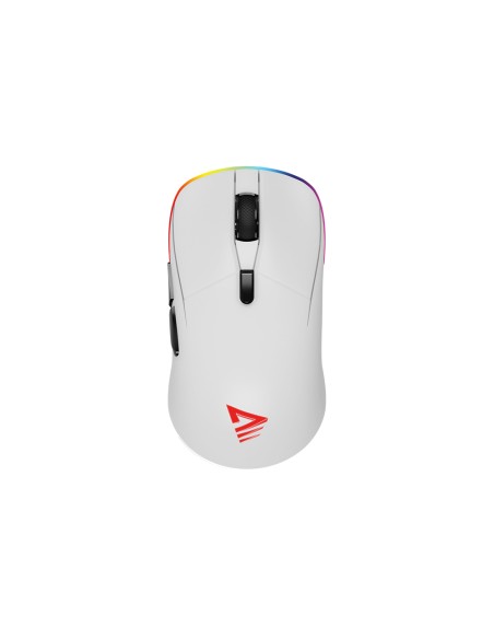 RIFT WHITE gaming mouse RGB Dual Mode ratón Juego mano derecha Bluetooth + USB Type-C Óptico 10000 DPI