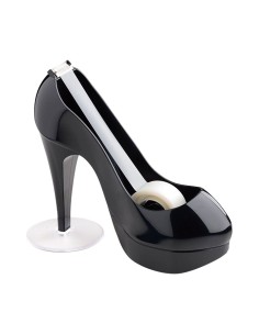 DISPENS. SCOTCH ZAPATO NEG +1ROLLO CINTA 19MMX8.9M