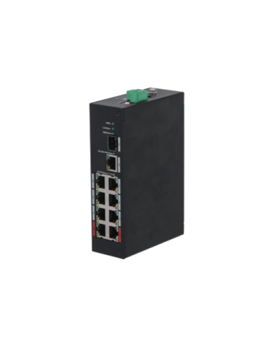 (DH-PFS3110-8ET-96-V2) DAHUA SWITCH 10 PUERTOS / 8 PUERTOS POE LARGA DISTANCIA 250M WATCHDOG 2.0