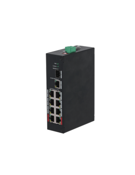 (DH-PFS3110-8ET-96-V2) DAHUA SWITCH 10 PUERTOS / 8 PUERTOS POE LARGA DISTANCIA 250M WATCHDOG 2.0