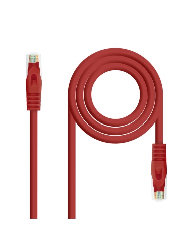 Cable de red latiguillo RJ45 LSZH Cat.6A UTP AWG24, Rojo, 3.0m