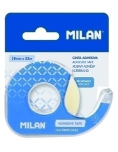 CINTA ADHESIVA MILAN 33x19 c/DISPENSADOR - Pack de 12 unidades