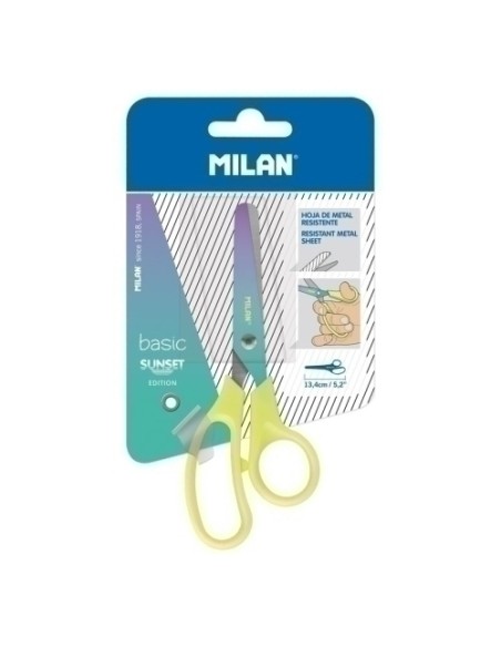 TIJERAS ESCOL.MILAN 13cm BASIC SUNSET.AM - Pack de 6 unidades