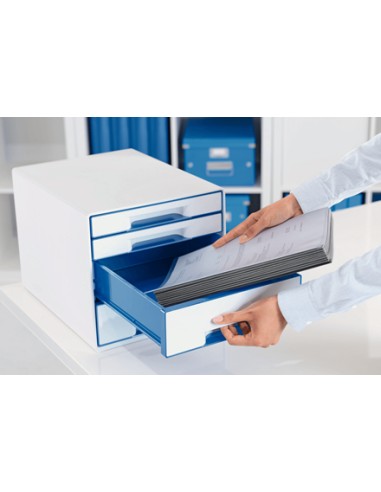 WOW Cube archivador organizador Poliestirol Azul, Blanco