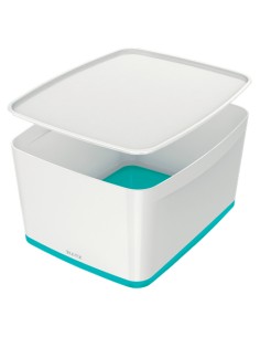 52161051 caja de almacenaje Rectangular ABS sintéticos Azul, Blanco