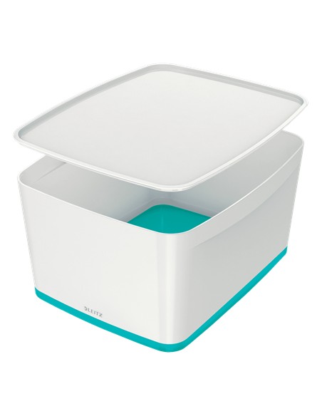 52161051 caja de almacenaje Rectangular ABS sintéticos Azul, Blanco