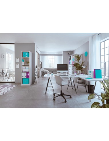 52161051 caja de almacenaje Rectangular ABS sintéticos Azul, Blanco