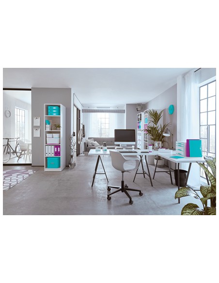 52161051 caja de almacenaje Rectangular ABS sintéticos Azul, Blanco