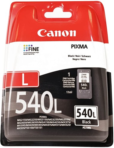 PG-540L cartucho de tinta 1 pieza(s) Original Rendimiento estándar Negro