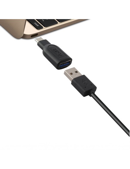 Adaptador, conectores USB-C y USB-A