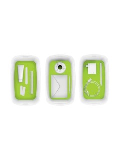 52291054 caja de almacenaje Rectangular ABS sintéticos Verde, Blanco 2