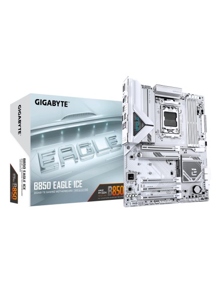 B850 EAGLE ICE Placa Base  Procesadores AMD Ryzen serie 9000, VRM digital de 8+2+2 fases, hasta 8200 MHz DDR5 (O.C), 1 x M.2 PC