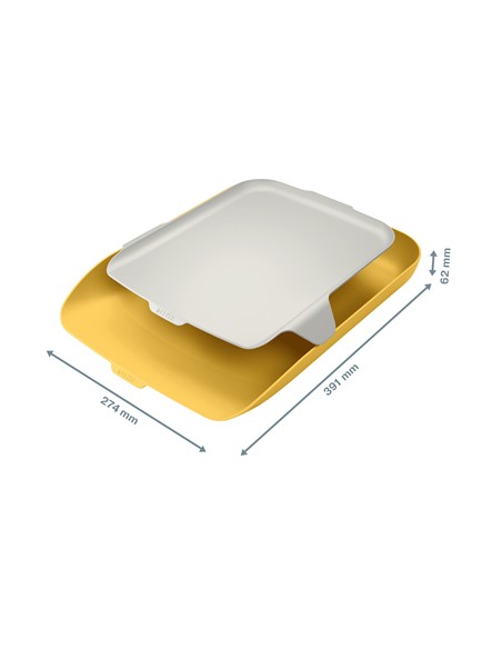 52590019 bandeja de escritorio/organizador Poliestireno (PS) Amarillo