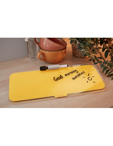 52690019 protector de escritorio Vidrio Amarillo