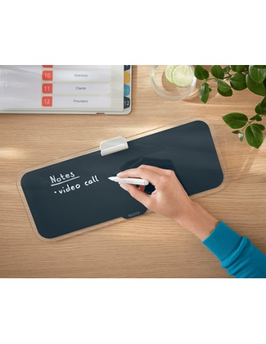 52690089 protector de escritorio Vidrio Negro