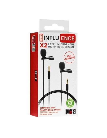INLAPMICDB micrófono Negro Micrófono con pinza de enganche