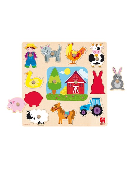 PUZZLE GOULA SILUETA GRANJA 12 PIEZAS